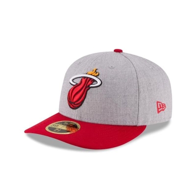 Sapca New Era Miami Heat NBA Heather Low Profile 59FIFTY Fitted - Gri